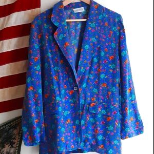 90s Ann Taylor Silk Floral Blazer